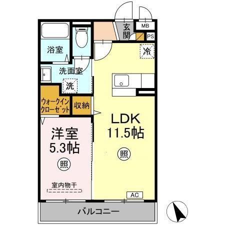 アーバニズム小美玉レジデンス(1LDK/3階)の間取り写真