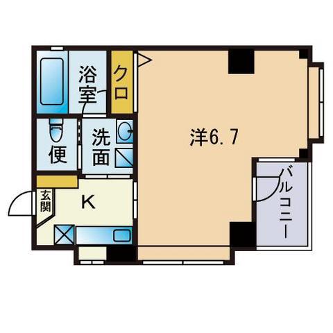 アートロード21(1K/4階)の間取り写真