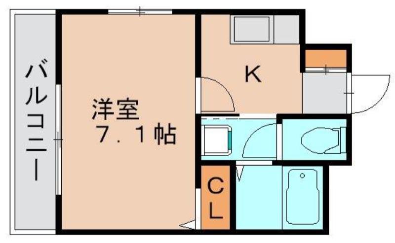 セピアコート9(1K/3階)の間取り写真