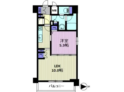 プレスタイル入谷(1LDK/5階)の間取り写真
