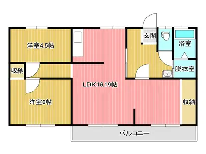 末次アパート(2LDK/1階)の間取り写真