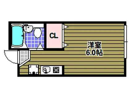パークサイド和泉中央(1K/1階)の間取り写真