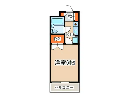 カフー多摩美(1K/2階)の間取り写真