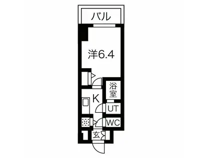 プレミアム大須(1K/8階)の間取り写真