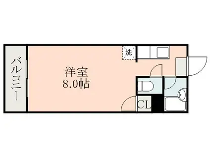 アビターレ新屋敷(ワンルーム/1階)の間取り写真