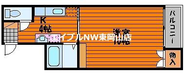コーポ・キャロット(1K/2階)の間取り写真