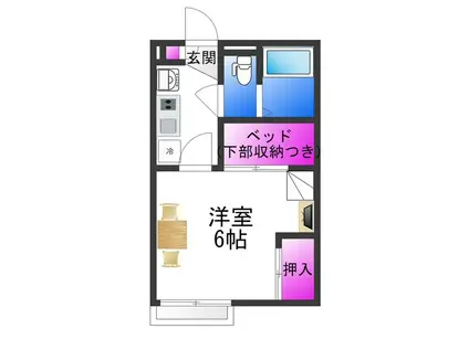 レオパレスラパン(1K/2階)の間取り写真