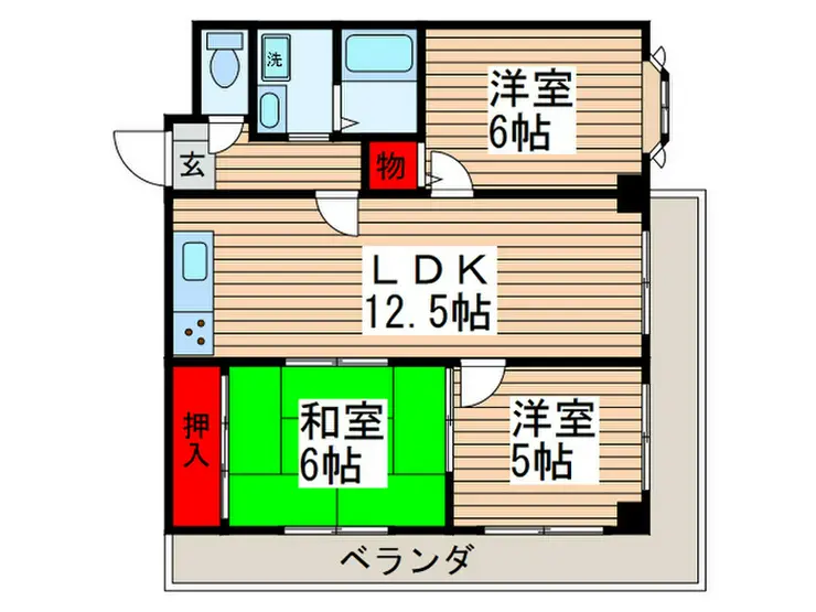 サムソンコート 1階階 間取り