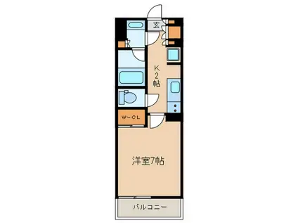 ザ・パークハビオ神楽坂香月(ワンルーム/4階)の間取り写真