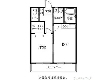 カトルセゾン(1LDK/7階)の間取り写真