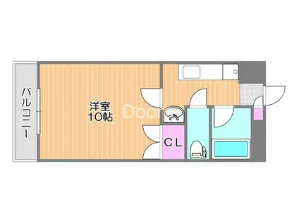 ミルキーウェイ(1K/2階)の間取り写真