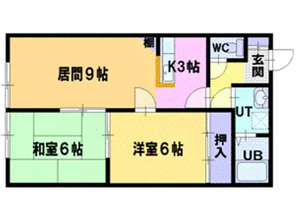 パレスエリーゼ 7(2LDK/2階)の間取り写真