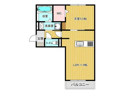 YSKレジデンス(1LDK/3階)の間取り写真