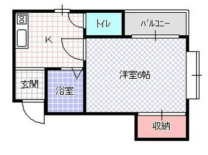 フローラルヴィラ(1K/3階)の間取り写真