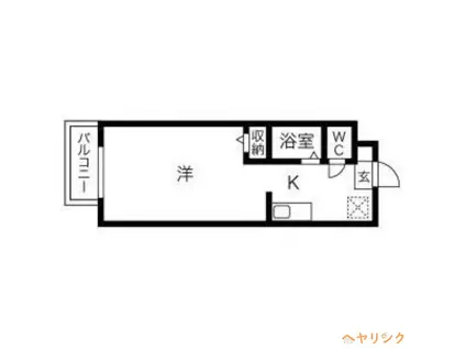 名古屋インターマンション(1K/2階)の間取り写真