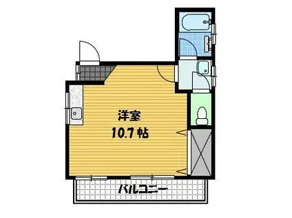 竹内ビル(ワンルーム/5階)の間取り写真