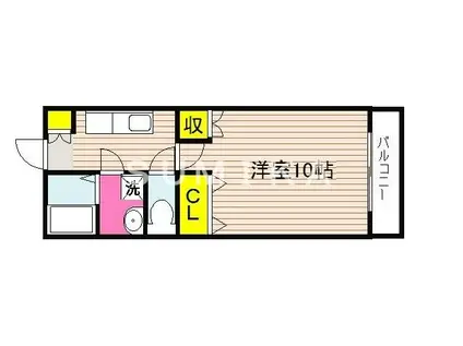 アークハイツ鹿田(1K/5階)の間取り写真