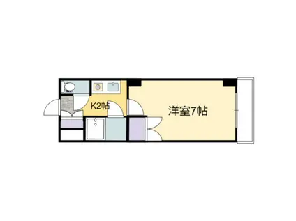 カルティエ城北通(1K/8階)の間取り写真