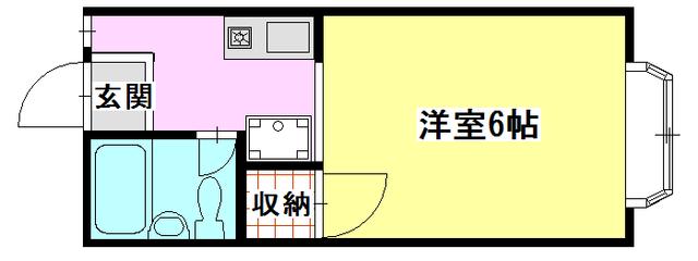 メゾン千晴(1K/1階)の間取り写真