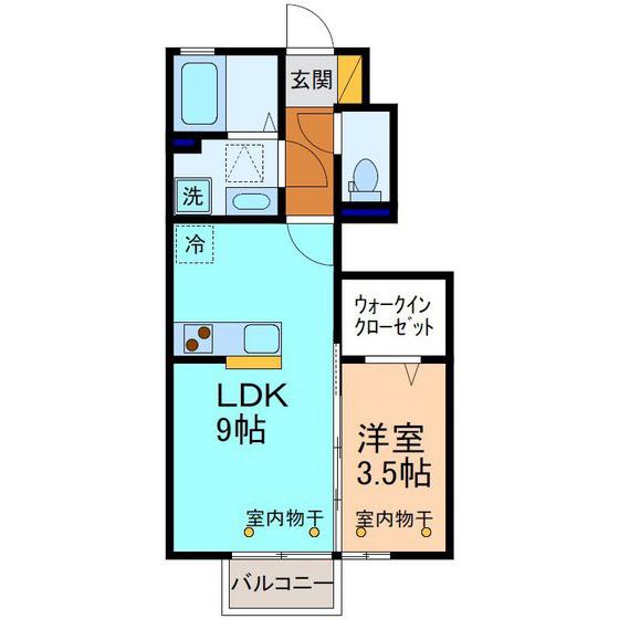 アルタイル藤ノ木(1LDK/1階)の間取り写真