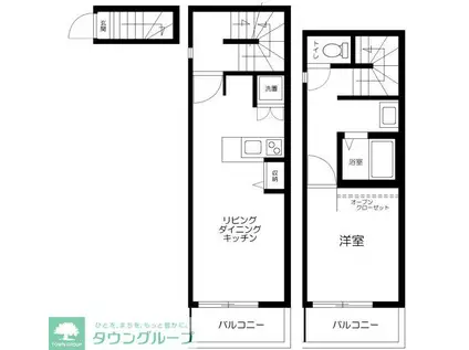 グラン徳丸(1LDK/2階)の間取り写真