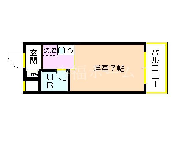 サンロイヤル・イワモト(1K/4階)の間取り写真