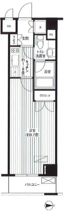 グランハイツ東新宿 4階階 間取り