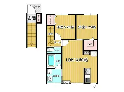 FAREEST II(2LDK/2階)の間取り写真