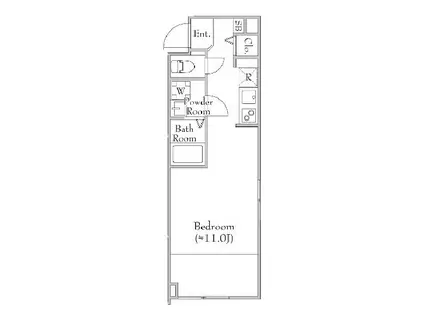 FONS LUCIS IZUMI-定借2年再契約型-(ワンルーム/2階)の間取り写真