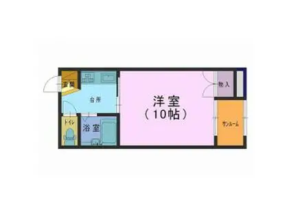 コーポセブン浜北(1K/1階)の間取り写真