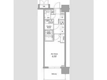 N-STAGE西川口(1K/10階)の間取り写真