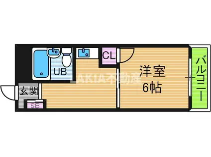 マンション葵(1DK/3階)の間取り写真