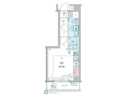 GENOVIA中野島(ワンルーム/1階)の間取り写真