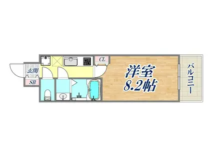 LIVIAZ KOBE SOLEIL(1K/3階)の間取り写真