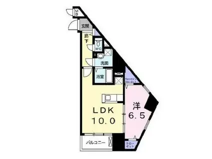 アルボル リオ II(1LDK/2階)の間取り写真
