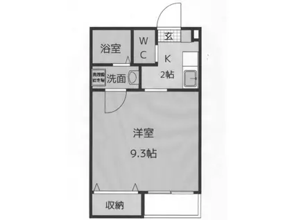 BELL DOME(1K/2階)の間取り写真