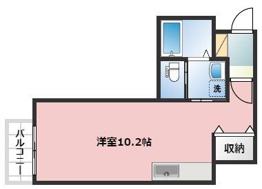 TKビル(ワンルーム/4階)の間取り写真