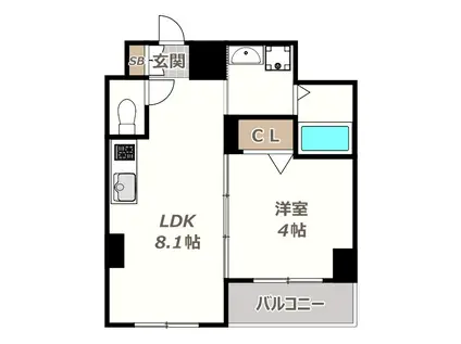 FDS VALOR(1LDK/5階)の間取り写真