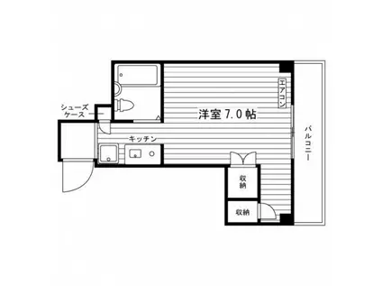 エステートタケタニ(ワンルーム/2階)の間取り写真