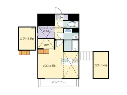 アルテマイスター カサミラ ALTE MEISTER CASAMIR(ワンルーム/4階)の間取り写真