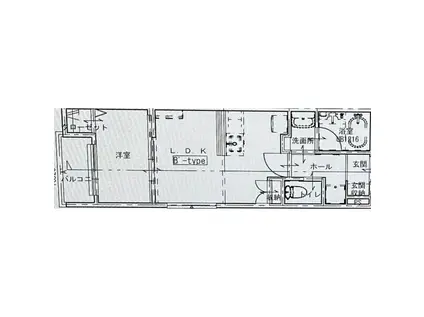 中岡崎AP(1LDK/2階)の間取り写真