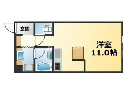 アクロス御崎(1K/2階)の間取り写真