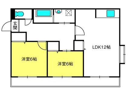ボンメゾン(2LDK/2階)の間取り写真