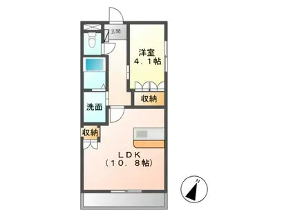 イグレット・シャトー(1LDK/1階)の間取り写真