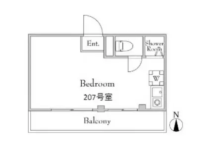 REZET柏(ワンルーム/2階)の間取り写真