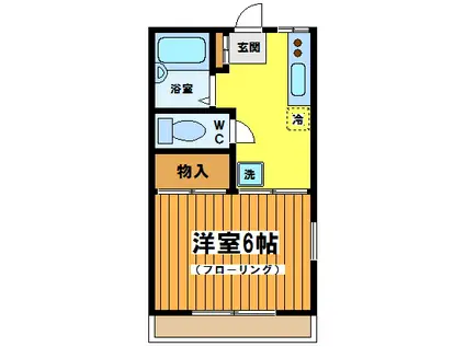 クレール23 B棟(1K/2階)の間取り写真