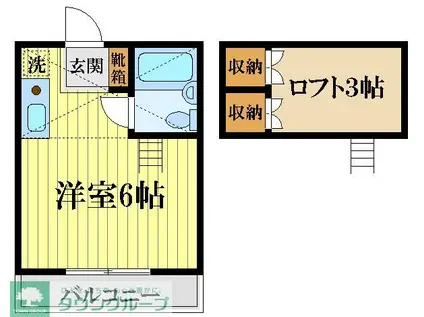 ロイヤルクレスト学園西(ワンルーム/1階)の間取り写真