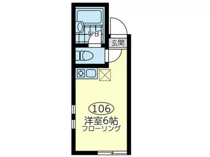 ユナイト片倉セントローレンス(ワンルーム/1階)の間取り写真