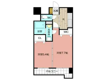 アースコートY`Sシティ下曽根駅前(2K/4階)の間取り写真