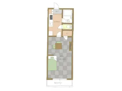 エクセレントハイツ(1K/3階)の間取り写真